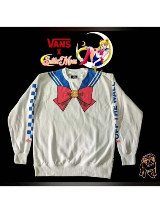 Vans Sweaters - Vans X Sailor Moon Sweatshirt White Crewneck X Small Anime Graphic 062026